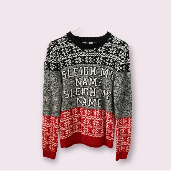TOPMAN Mens Holiday Christmas Knitted Sweater XS/S - Picture 1 of 4